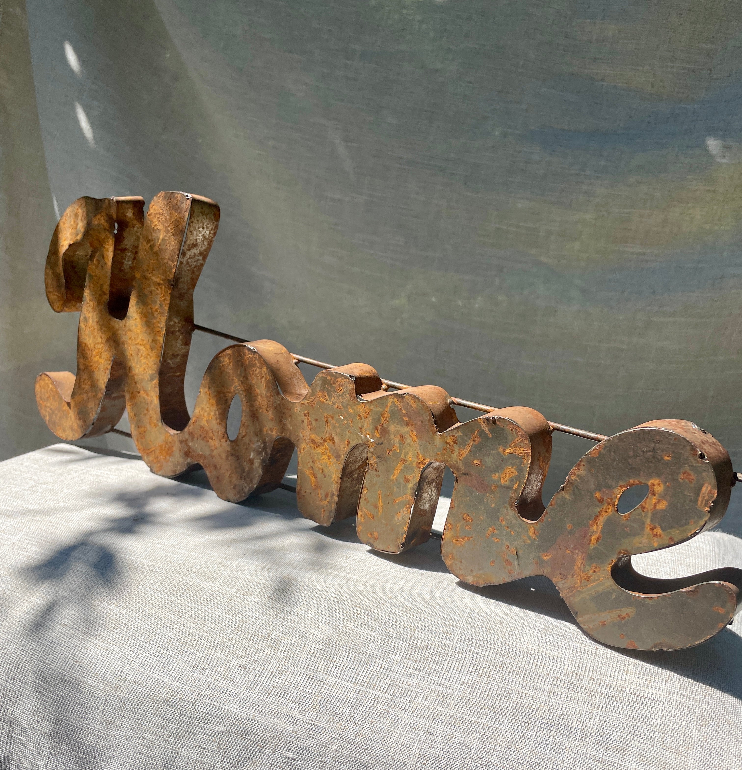 Vintage Metal Home Sign