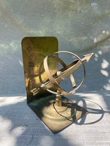 Vintage Armillary Brass Bookend