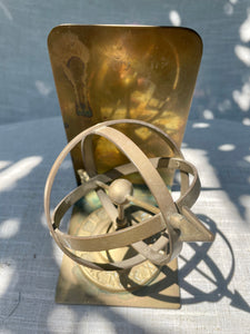 Vintage Armillary Brass Bookend