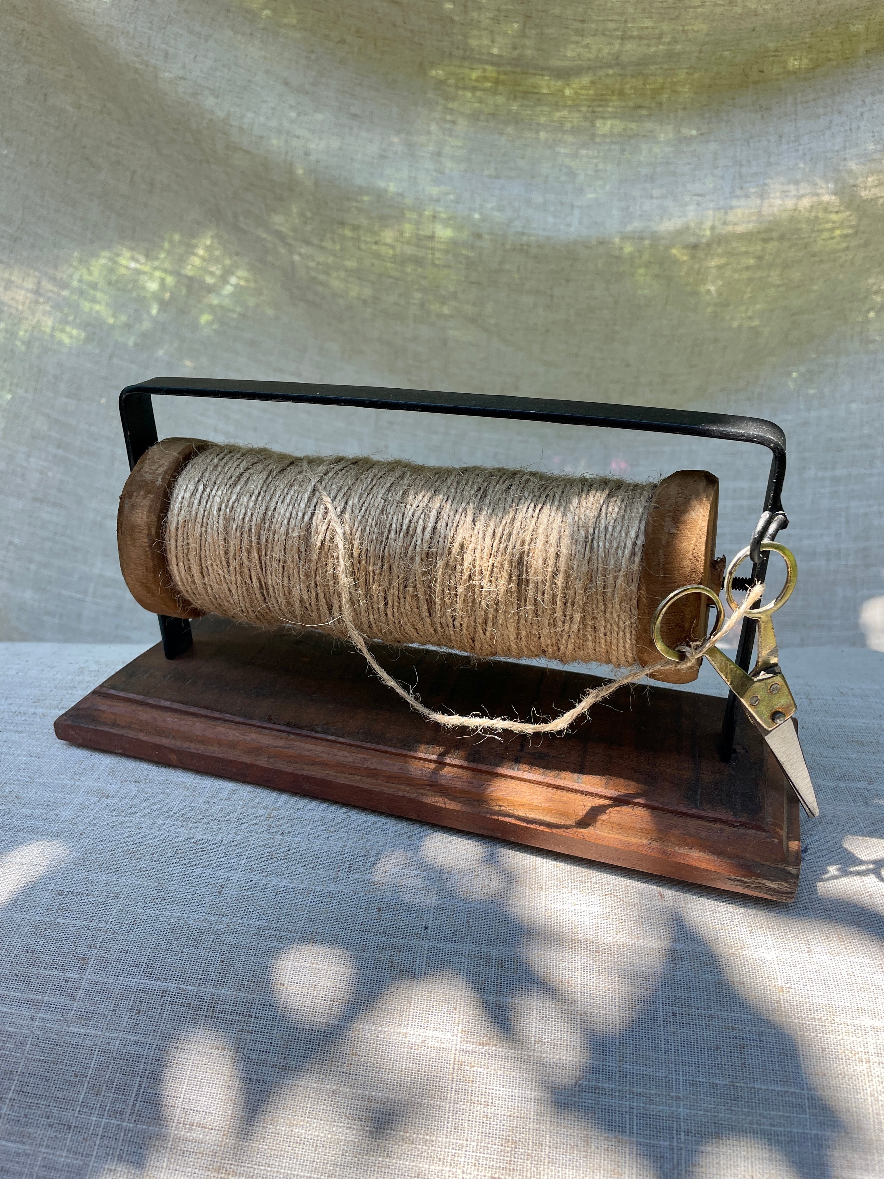 Reclaimed Wood & Metal Stand - Twine with Scissors