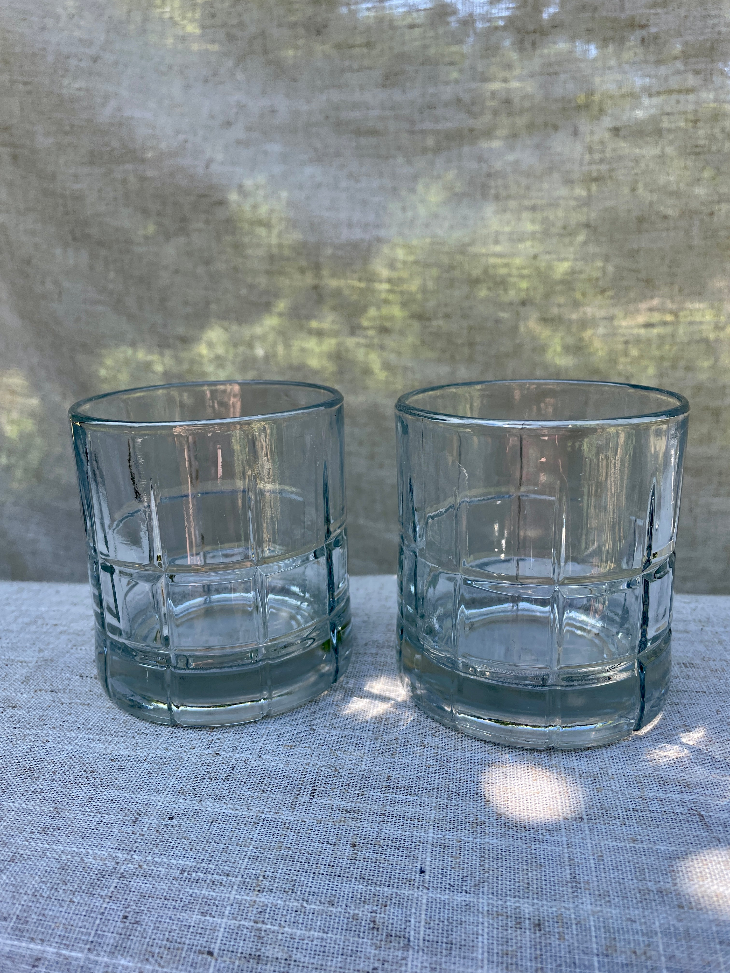 Vintage Whiskey Tartan Glasses (set of 2)