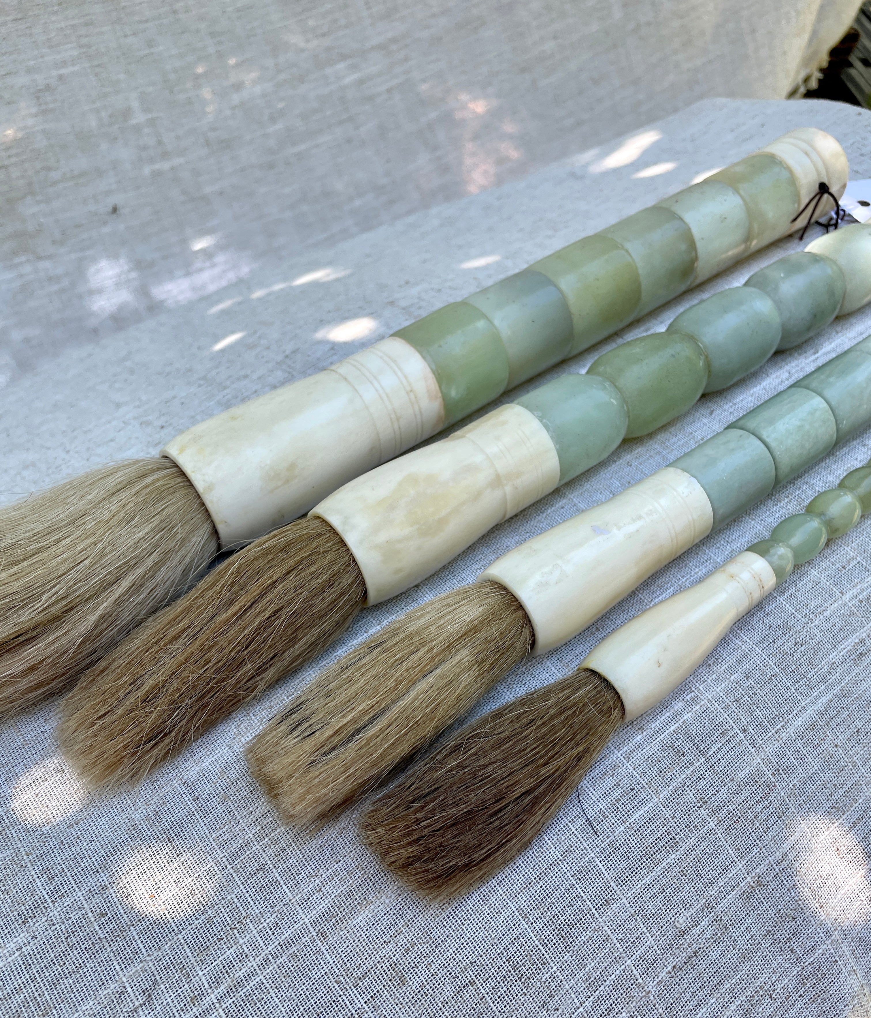 Vintage Jade Calligraphy Brushes