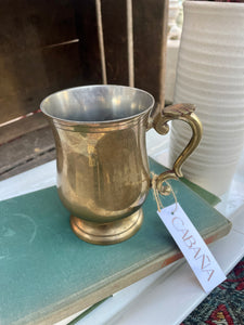 Vintage Brass Shell Mug
