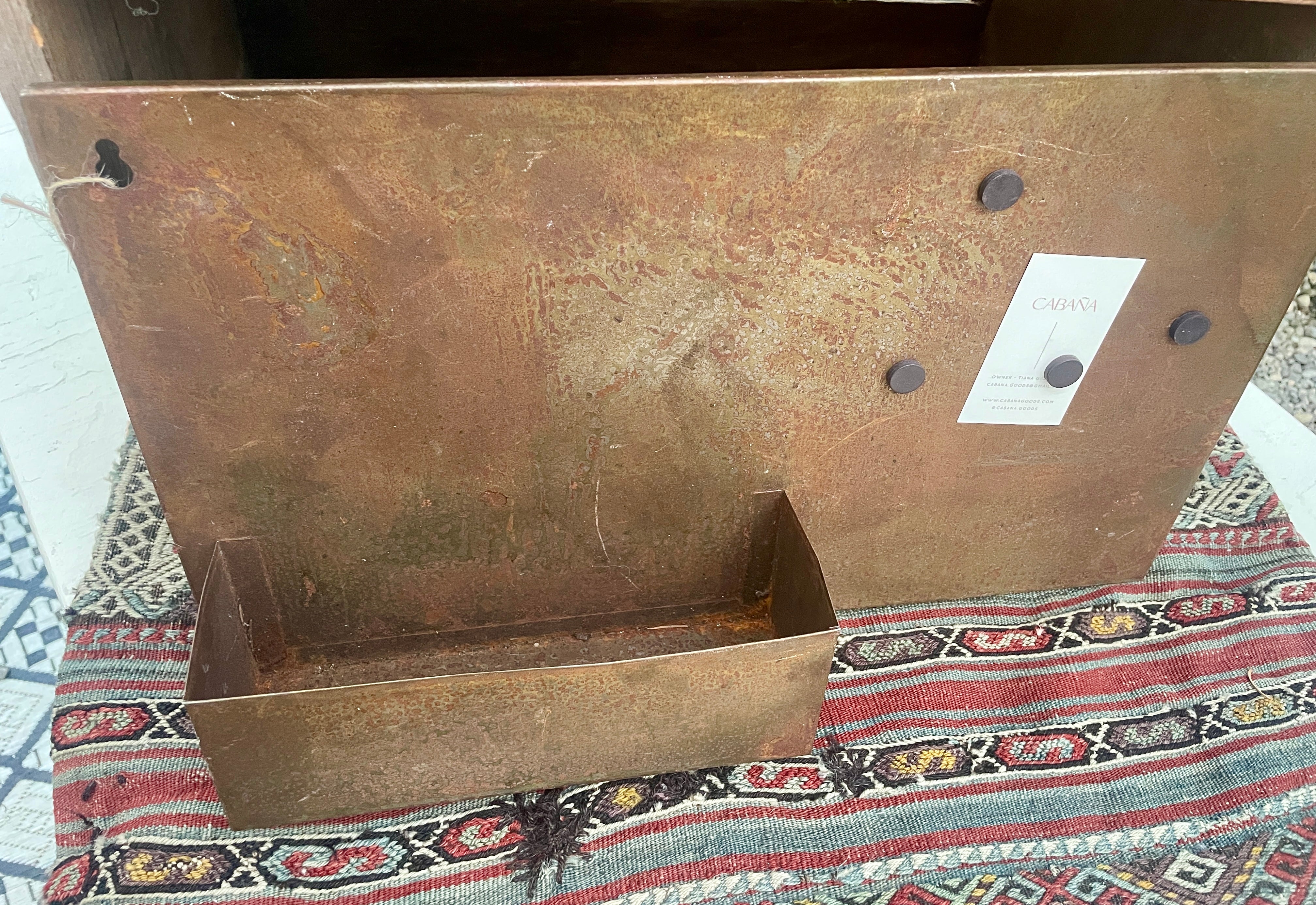 Vintage Magnetic Bulletin Board with Storage Tray