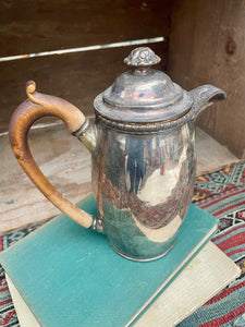 Vintage Coffee Pot with Ornate Wood Handel
