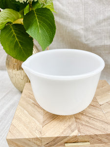 Vintage Glasbake for Sunbeam Milk Glass Mixing Bowls