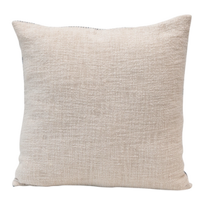 Stonewashed Cotton Blend Slub Pillow with Stripes