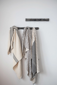 Double Cloth Stitched Throw with Frayed Edges