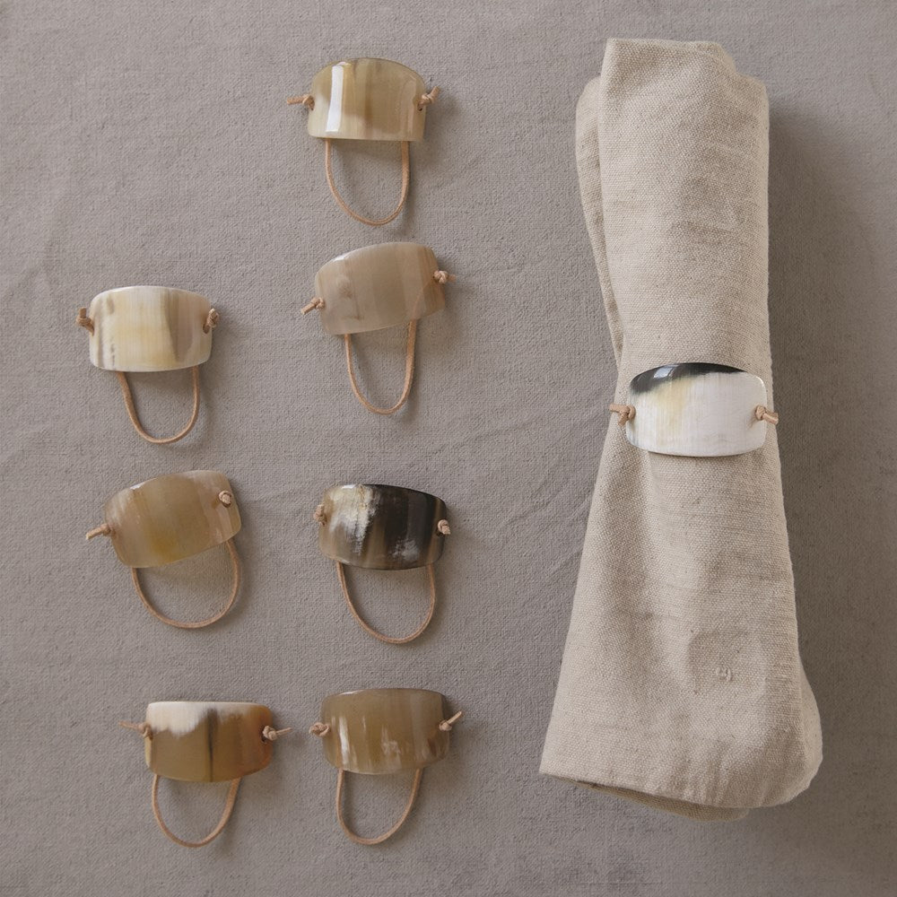 Horn + Suede Napkin Ring